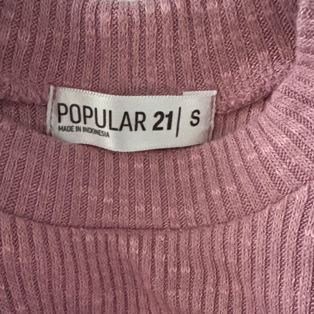 Pink Ribbed Women's Top - Picture 6 of 6